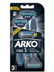 ARKO Men одноразовый бритвенный станок Pro 3, 3 шт