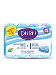 Крем-мыло DURU 1+1 смягчающее морские минералы, 80 г x 4 шт