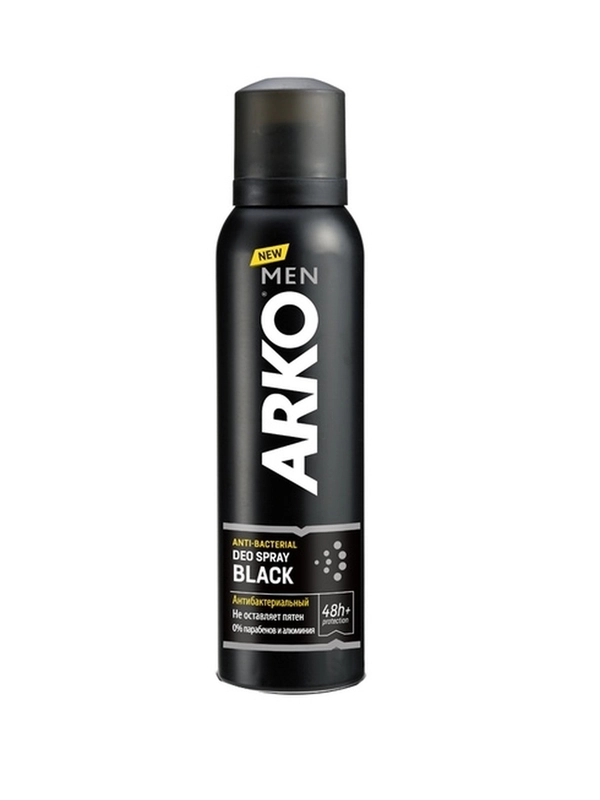ARKO Men Дезодорант спрей мужской антибактериальный Black, 150 мл