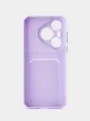 Лавандовый чехол для Huawei Pura 70 (Хуавей пура 70), с карманом для карт