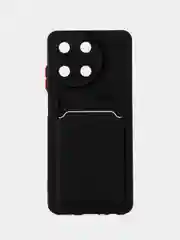 Черный чехол для  Realme 11 4G (Реалми 11 4 джи), с карманом для карт