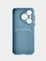 Синий меланж чехол для Huawei Pura 70 (Хуавей пура 70), с карманом для карт