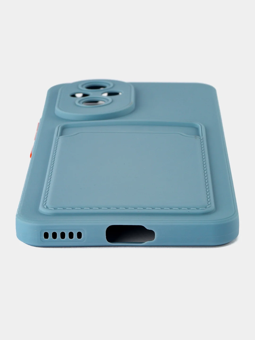 Синий меланж чехол для  Honor 200 5G (Хонор 200 5 джи), с карманом для карт