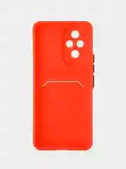 Красный чехол для  Honor 200 5G (Хонор 200 5 джи), с карманом для карт
