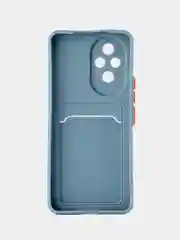 Синий меланж чехол для  Honor 200 5G (Хонор 200 5 джи), с карманом для карт