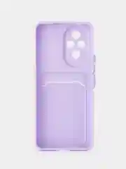 Лавандовый чехол для  Honor 200 5G (Хонор 200 5 джи), с карманом для карт