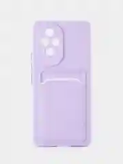 Лавандовый чехол для  Honor 200 5G (Хонор 200 5 джи), с карманом для карт