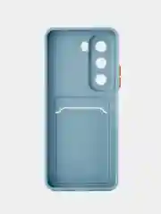 Синий меланж чехол для Infinix HOT 50 4G (Инфиникс Хот 50 4 джи), с карманом для карт