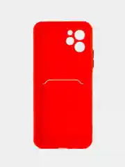 Красный чехол для HUAWEI Nova Y61 (Хуавей Нова У61), с карманом для карт