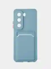 Синий меланж чехол для Infinix HOT 50 4G (Инфиникс Хот 50 4 джи), с карманом для карт