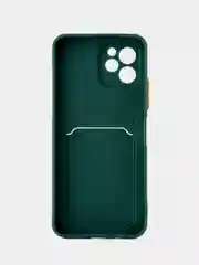Тёмно-зелёный чехол для HUAWEI Nova Y61 (Хуавей Нова У61), с карманом для карт