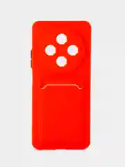 Красный чехол для Xiaomi Redmi 14C 4G/ Poco C75 4G (Сяоми Редми 14С/Поко С75), с карманом для карт