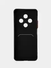 Черный чехол для Xiaomi Redmi 14C 4G/ Poco C75 4G (Сяоми Редми 14С/Поко С75), с карманом для карт