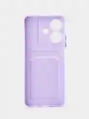 Лавандовый чехол для  Realme Note 60 4G (Реалми Нот 60 4 джи), с карманом для карт