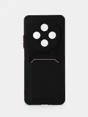 Черный чехол для Xiaomi Redmi 14C 4G/ Poco C75 4G (Сяоми Редми 14С/Поко С75), с карманом для карт