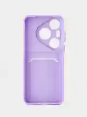 Лавандовый чехол для Huawei Pura 70 Pro /70 Pro Plus (Хуавей пура 70 про плюс +), с карманом для карт