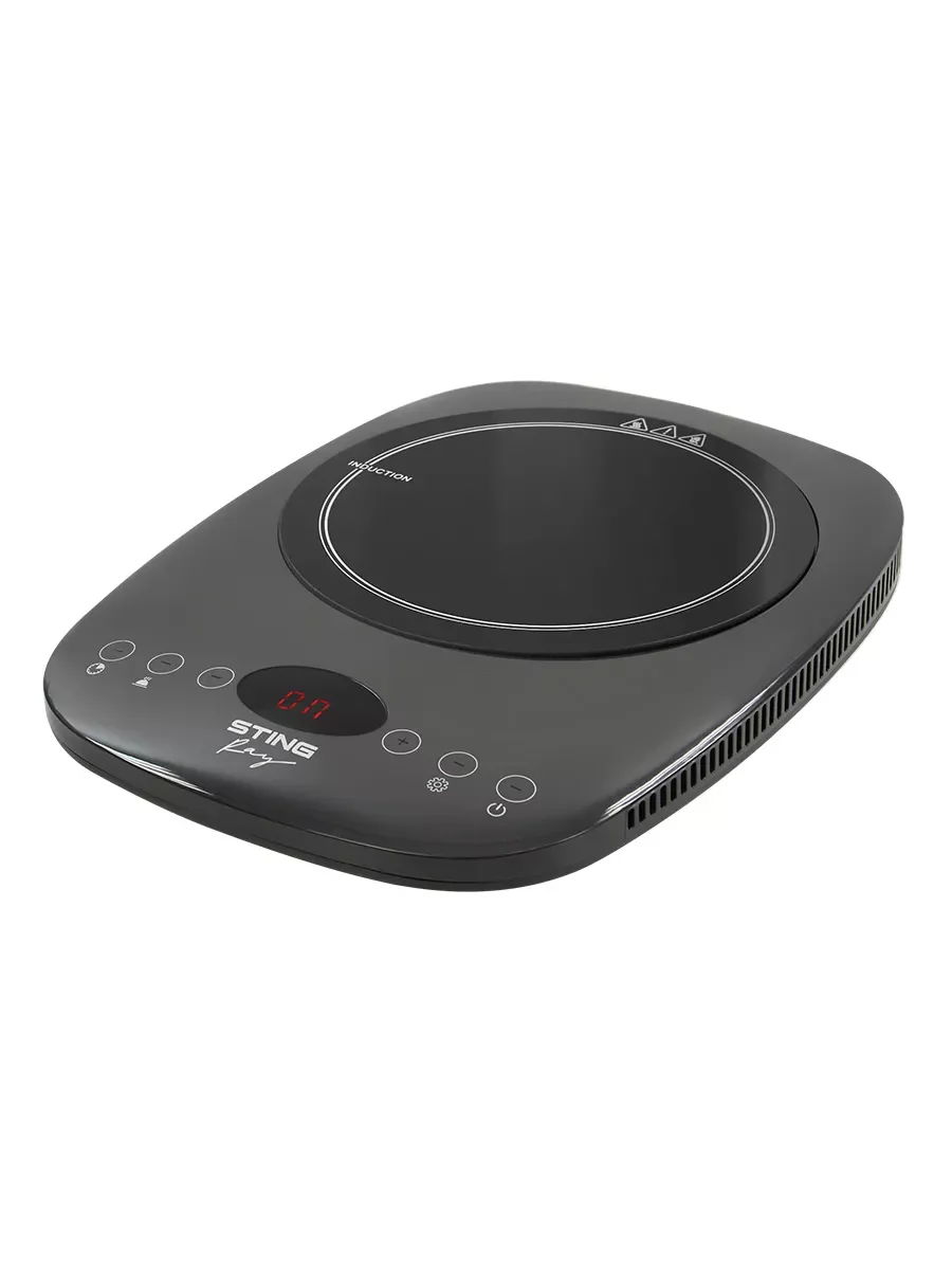 Серый электрическая индукционная безимпульсная плитка STINGRAY ST-HP3501A черный