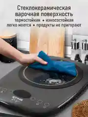 Серый электрическая индукционная безимпульсная плитка STINGRAY ST-HP3501A черный