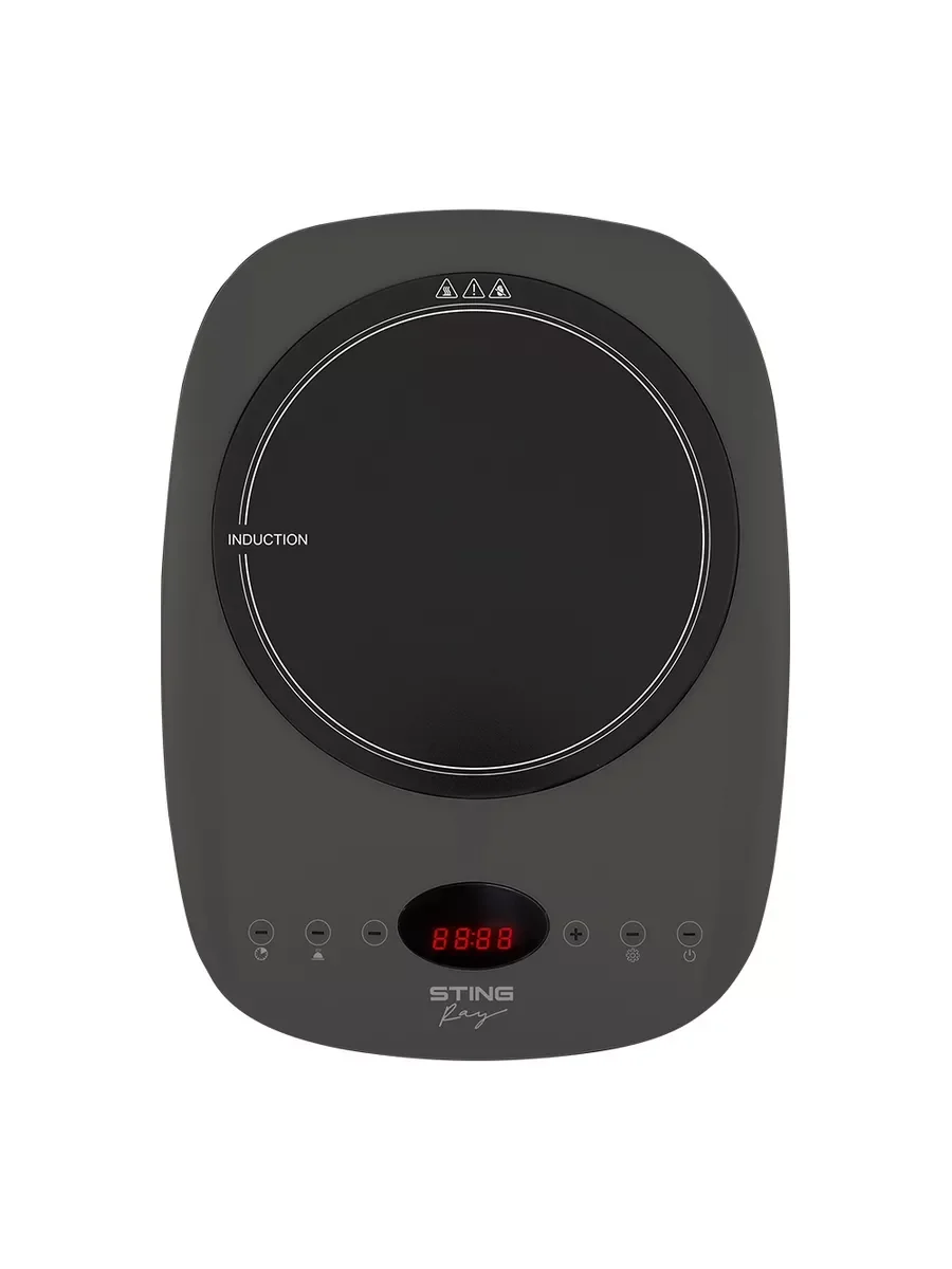 Серый электрическая индукционная безимпульсная плитка STINGRAY ST-HP3501A черный
