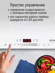 Белый электрическая индукционная безимпульсная плитка STINGRAY ST-HP3500C стеклокерамика