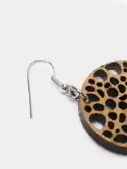 Серьги "Кира" из натурльного дуба
