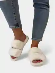 Прозрачный тапочки домашние, женские, меховые, 4 цвета
