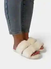 Прозрачный тапочки домашние, женские, меховые, 4 цвета