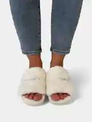 Прозрачный тапочки домашние, женские, меховые, 4 цвета