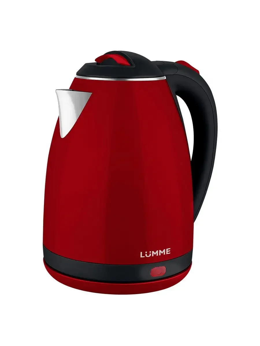 Чайник электрический LUMME LU-145/ 1800W/ 2.0л/ металлический/ красный/черный