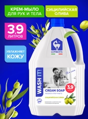 Жидкое мыло для рук СИЦИЛИЙСКАЯ ОЛИВА 3,9 л Lomberta гипоаллергенное для лица и тела