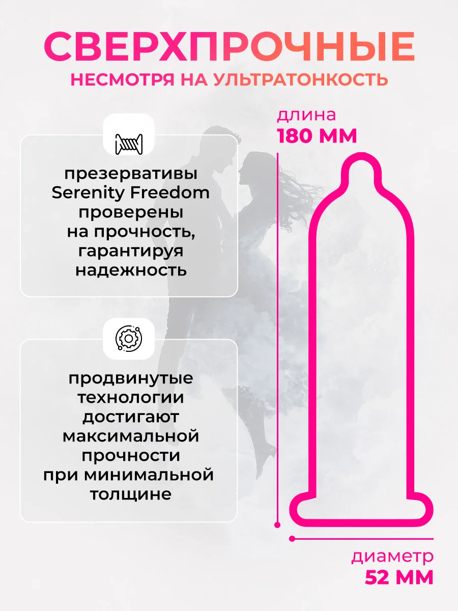 Пудровый презервативы из натурального латекса SERENITY FREEDOM Ultra Soft Classic Ультрамягкие