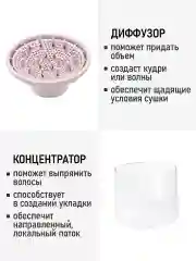 Розовый фен OBSIDIAN BS-HD501A Технология tourmaline ionic/ светлый опал