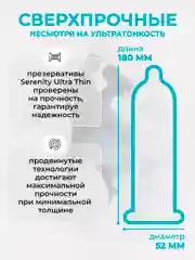 Белый презервативы из натурального латекса SERENITY ULTRA THIN Ультратонкие
