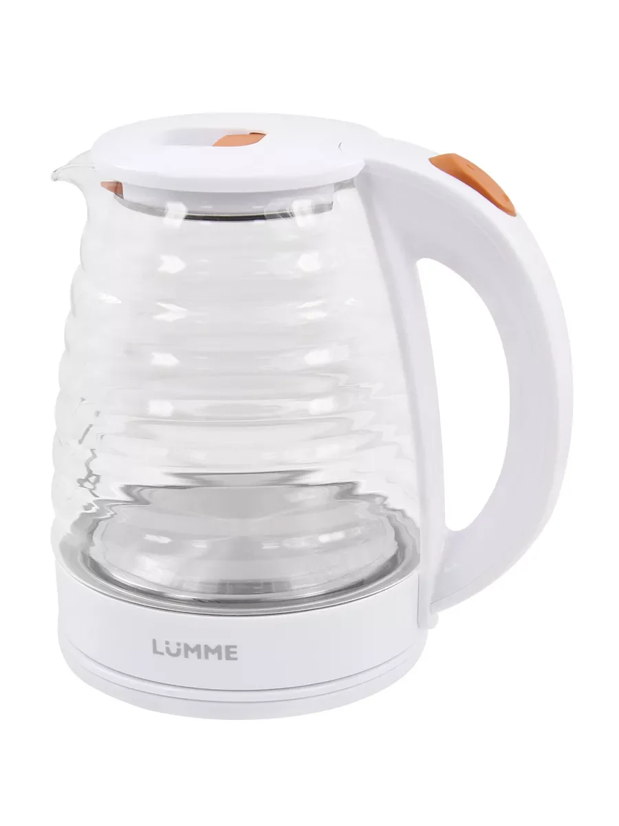 Оранжевый чайник электрический LUMME LU-4100 стеклянный/ электрочайник 2л/ темный янтарь