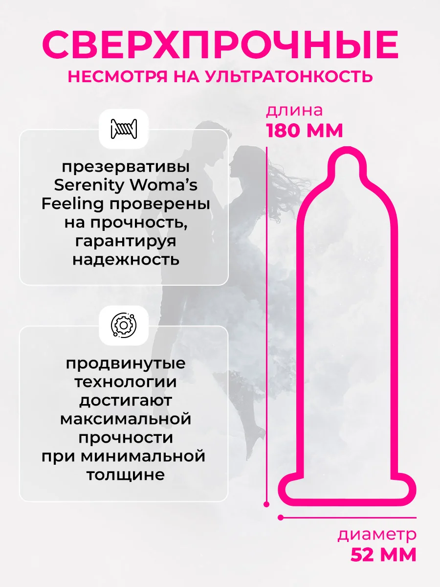 Белый презервативы из натурального латекса SERENITY WOMANS FEELING Ультрамягкие