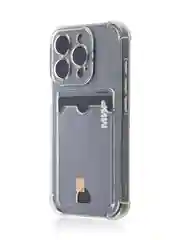 Прозрачный чехол для Apple iPhone 16 Pro противоударный Rosco силиконовый с карманом для карт, углами