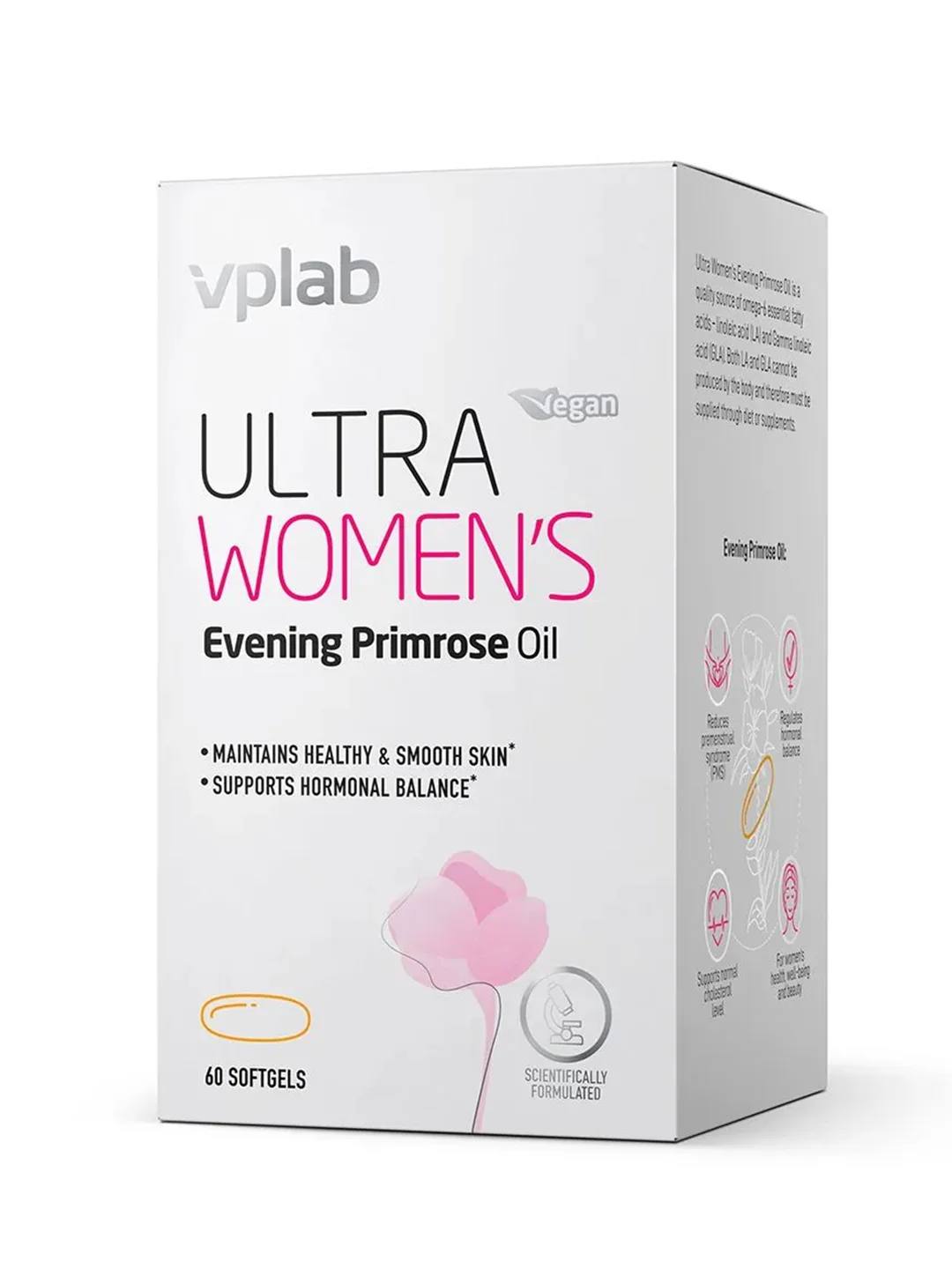 VPLAB Ultra Women's Масло Вечерней Примулы для Женщин, капсулы 1400 мг 60 мягких капсул