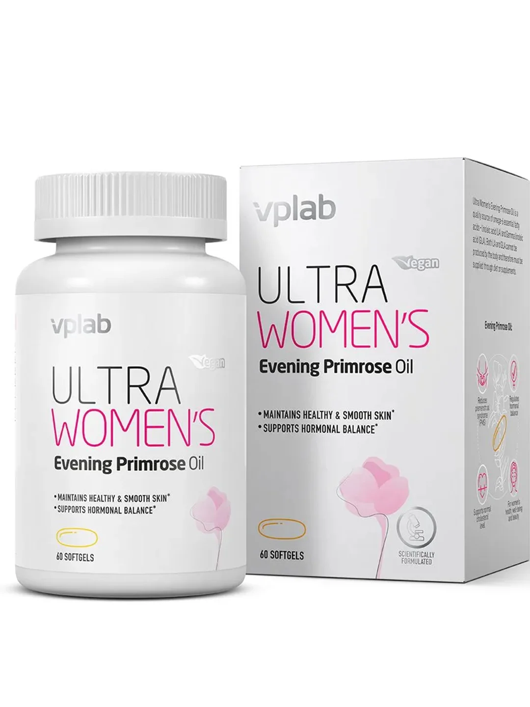 VPLAB Ultra Women's Масло Вечерней Примулы для Женщин, капсулы 1400 мг 60 мягких капсул