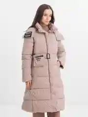 Бежевый куртка женская утепленная, зима