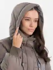Золотистый хаки куртка женская,пальто утепленное оверсайз