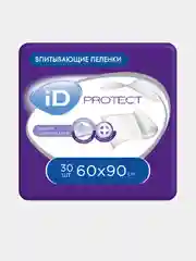 Пеленки одноразовые впитывающие 60х90 см iD Protect - 30 шт