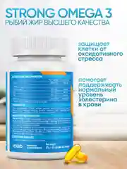 VPLAB Strong Omega-3, Омега 3 в высокой концентрации + витамин Е, 60 капсул