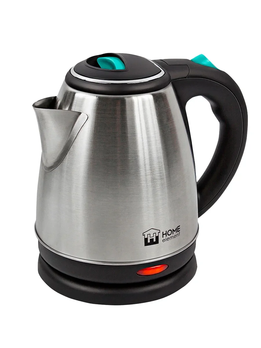 Бирюзовый электрический металлический чайник HOME ELEMENT HE-KT165 светлая яшма