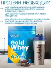 VPLAB Gold Whey, Сывороточный протеин и L лейцин, порошок 500 г