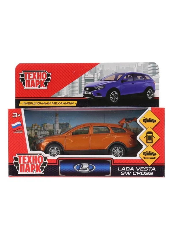 Металлическая машина ТехноПарк LADA VESTA SW CROSS, 12 см