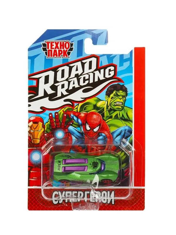 Металлическая модель Технопарк "Road Racing. Супергерои", 7,5 см