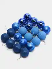 Серебряный набор елочных шаров-игрушек на рождественскую елку,20шт по 3см