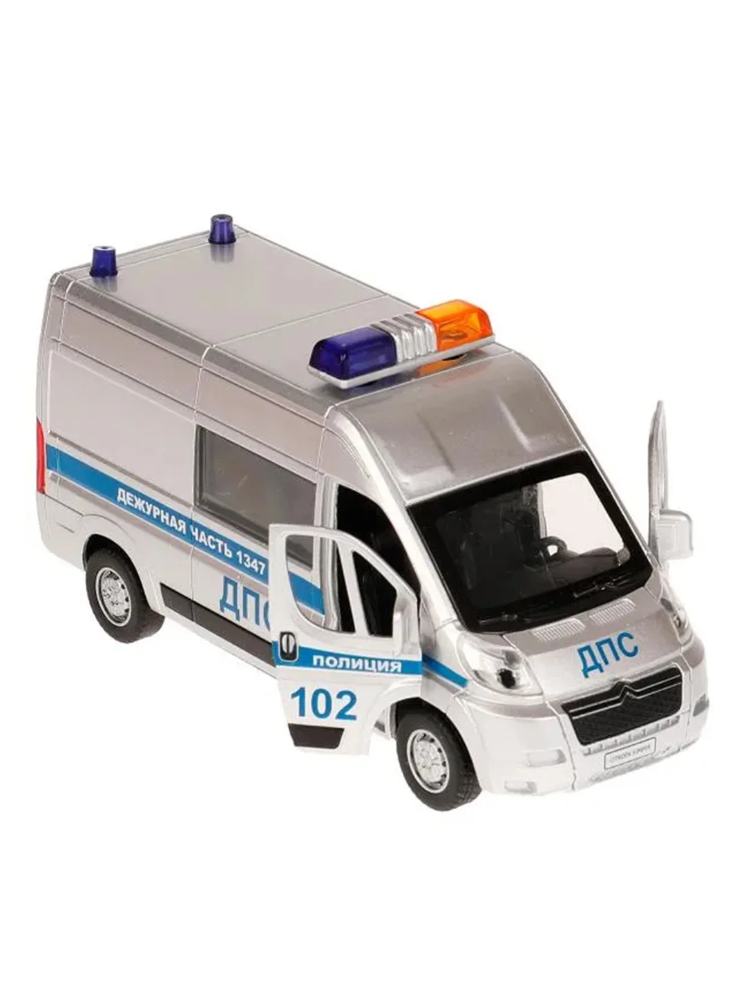 Металлическая модель ТехноПарк Citroёn Jumper. Полиция, 14 см
