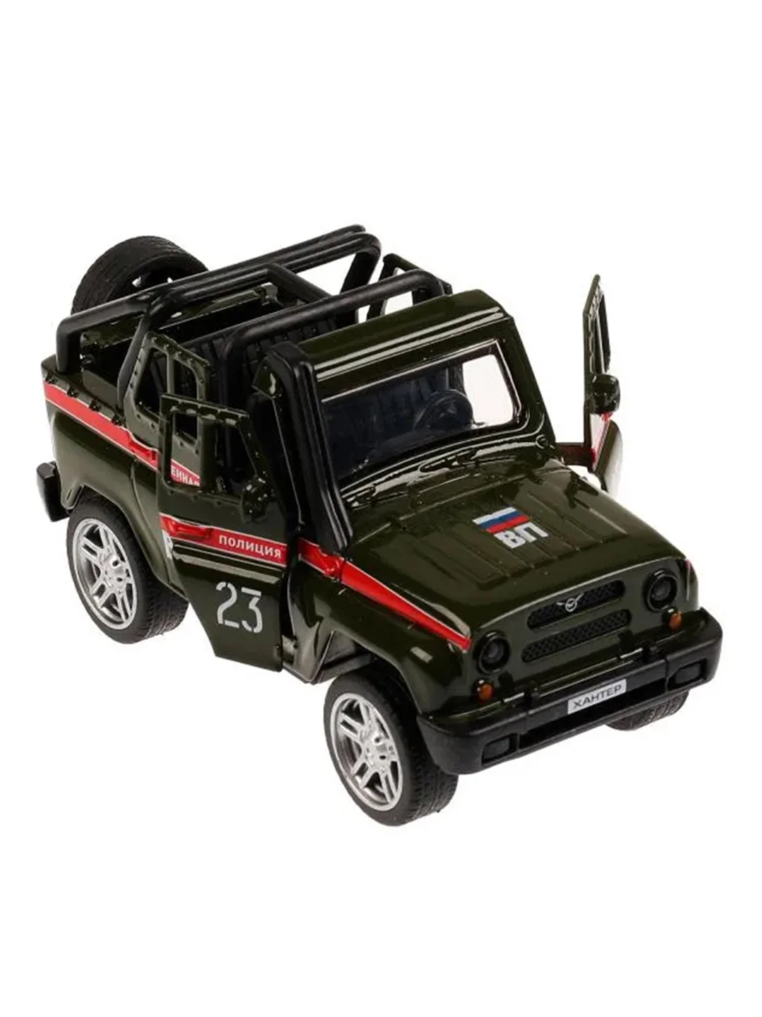 Металлическая модель ТехноПарк УАЗ Hunter. Военная полиция, 11,5 см