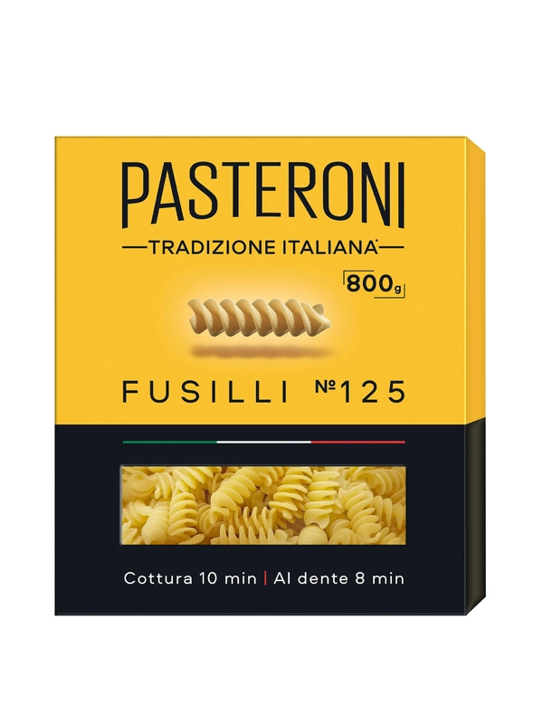 Макаронные изделия PASTERONI, Спиральки №125, 800г